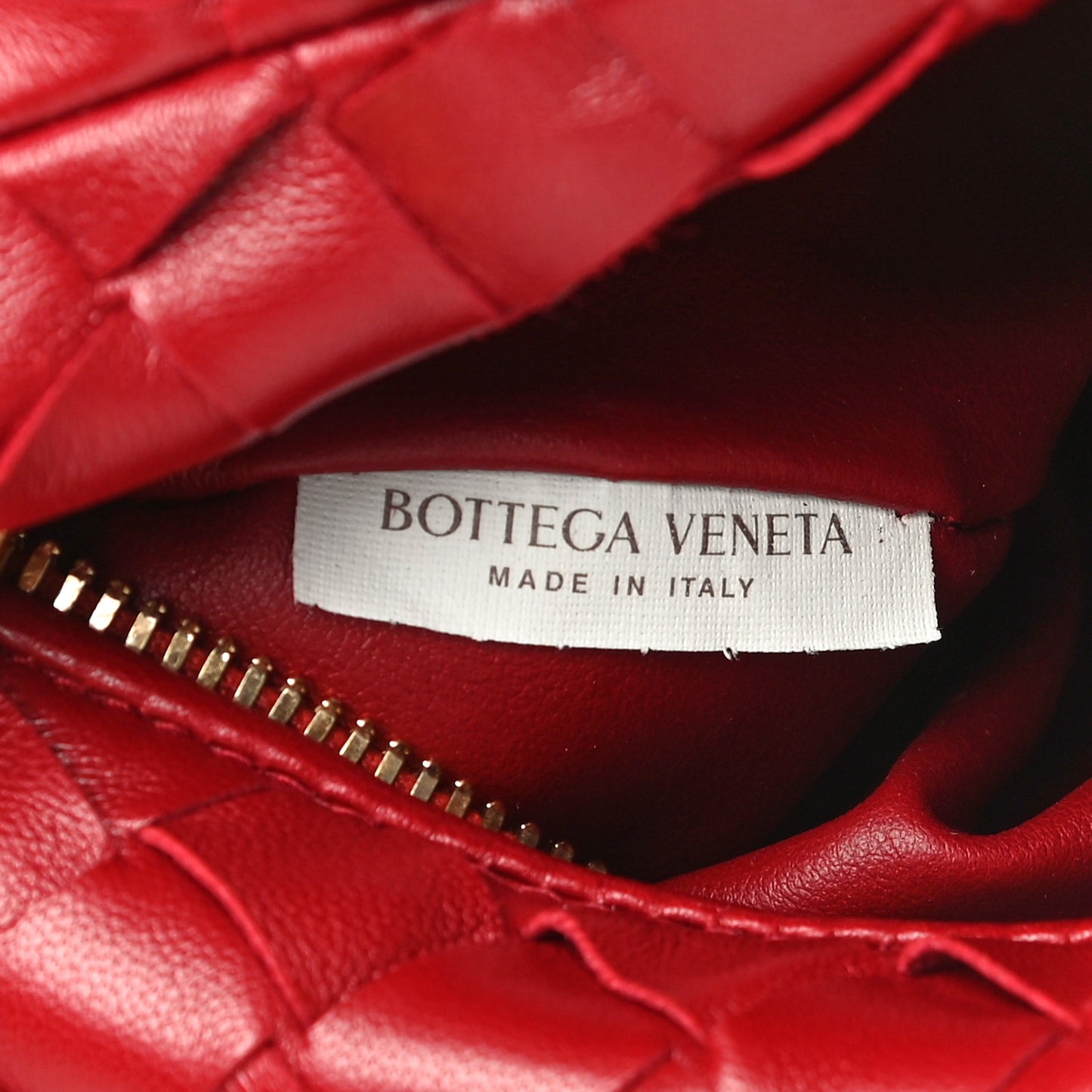 Nappa Intrecciato Mini Jodie Dark Red