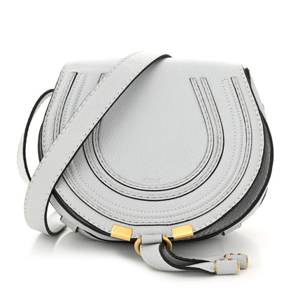Chloe Calfskin Mini Marcie Round Crossbody Bag Faded Blue 1 of 10