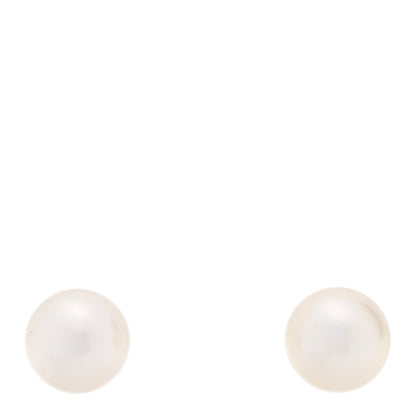 Mikimoto 18K Yellow Gold Akoya Pearl 7-7.5mm Stud Earrings 1 of 5