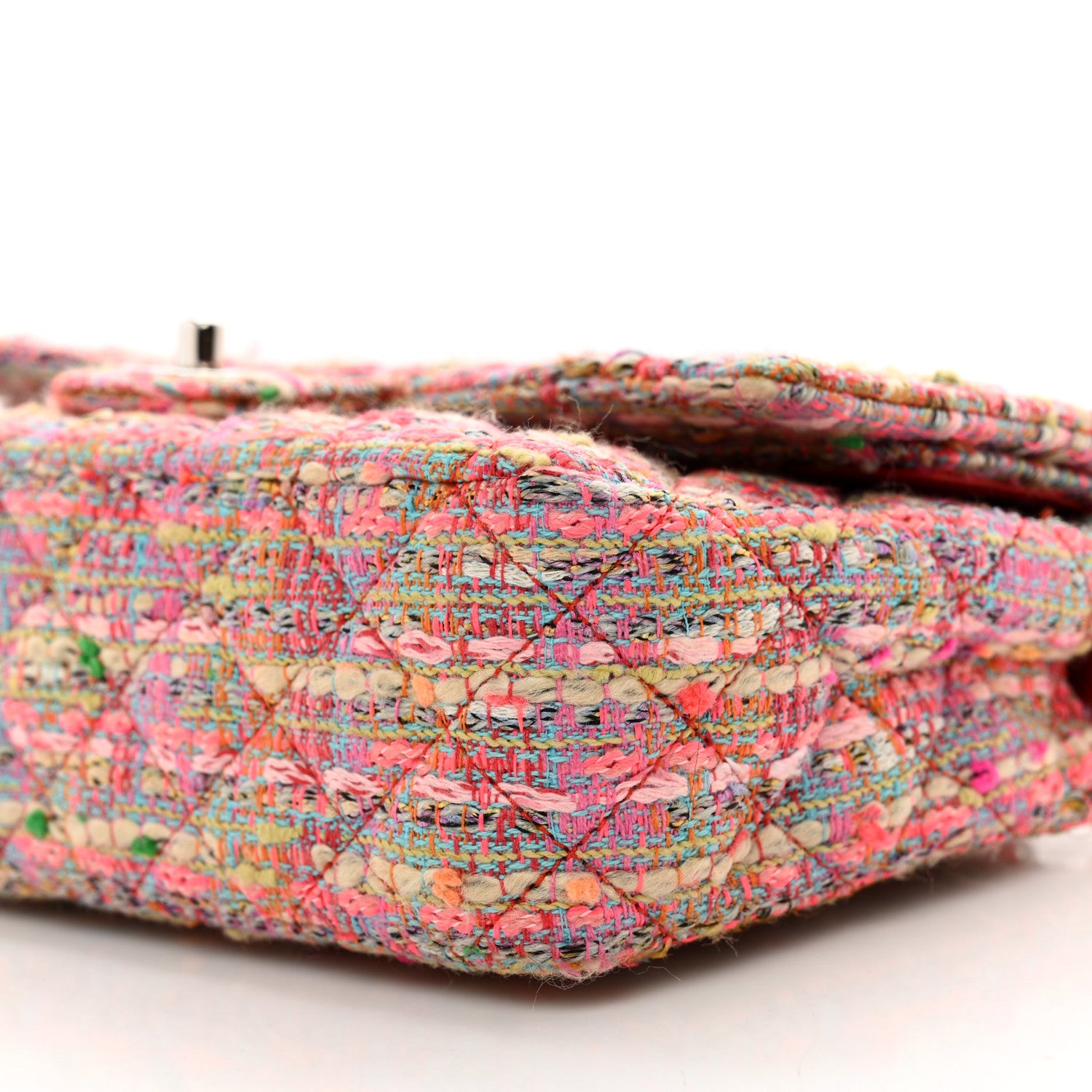 Chanel Tweed Quilted Medium Double Flap Multicolor 10 of 10