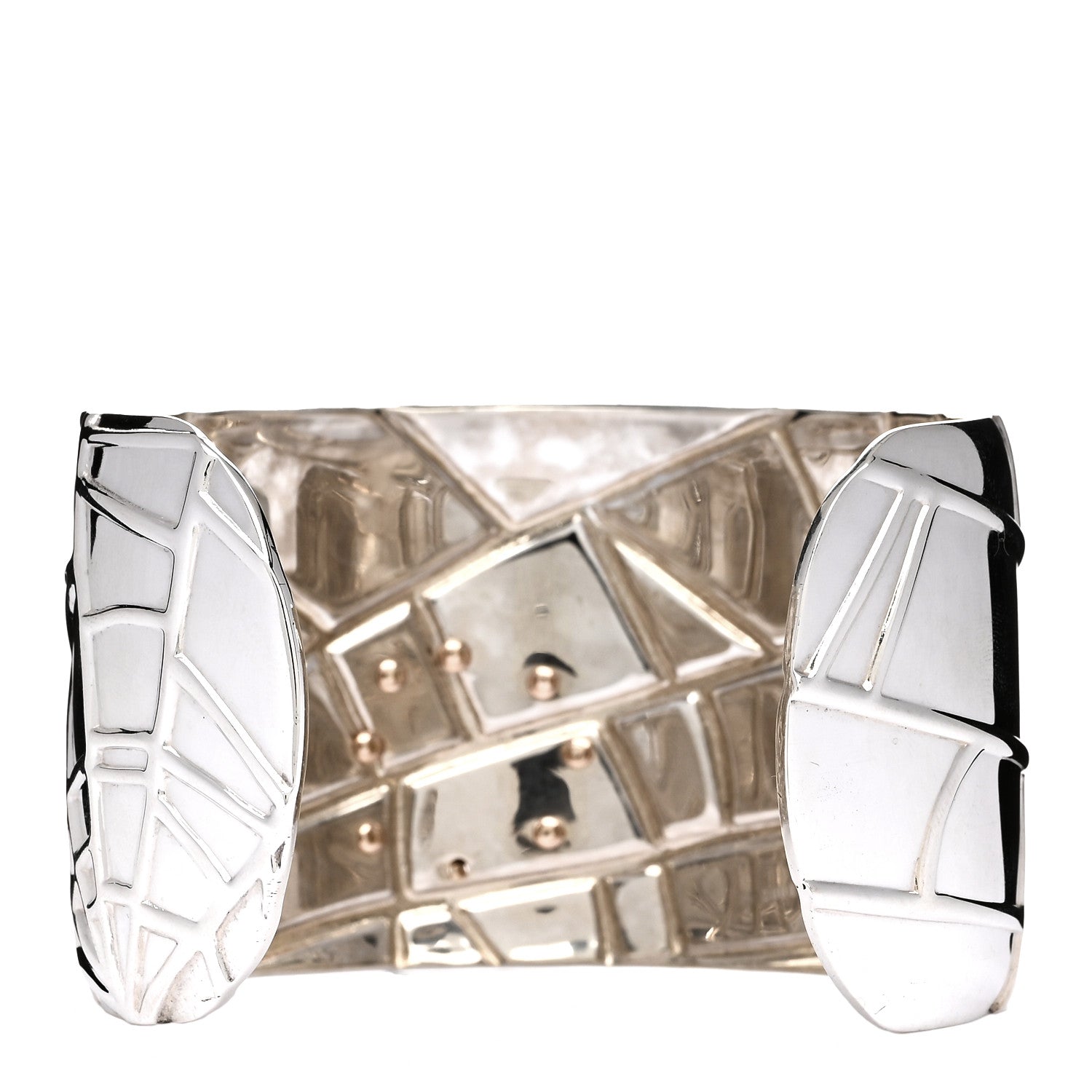 Tiffany Sterling Silver 18K Rose Gold Spider Web Cuff Bracelet 2 of 3
