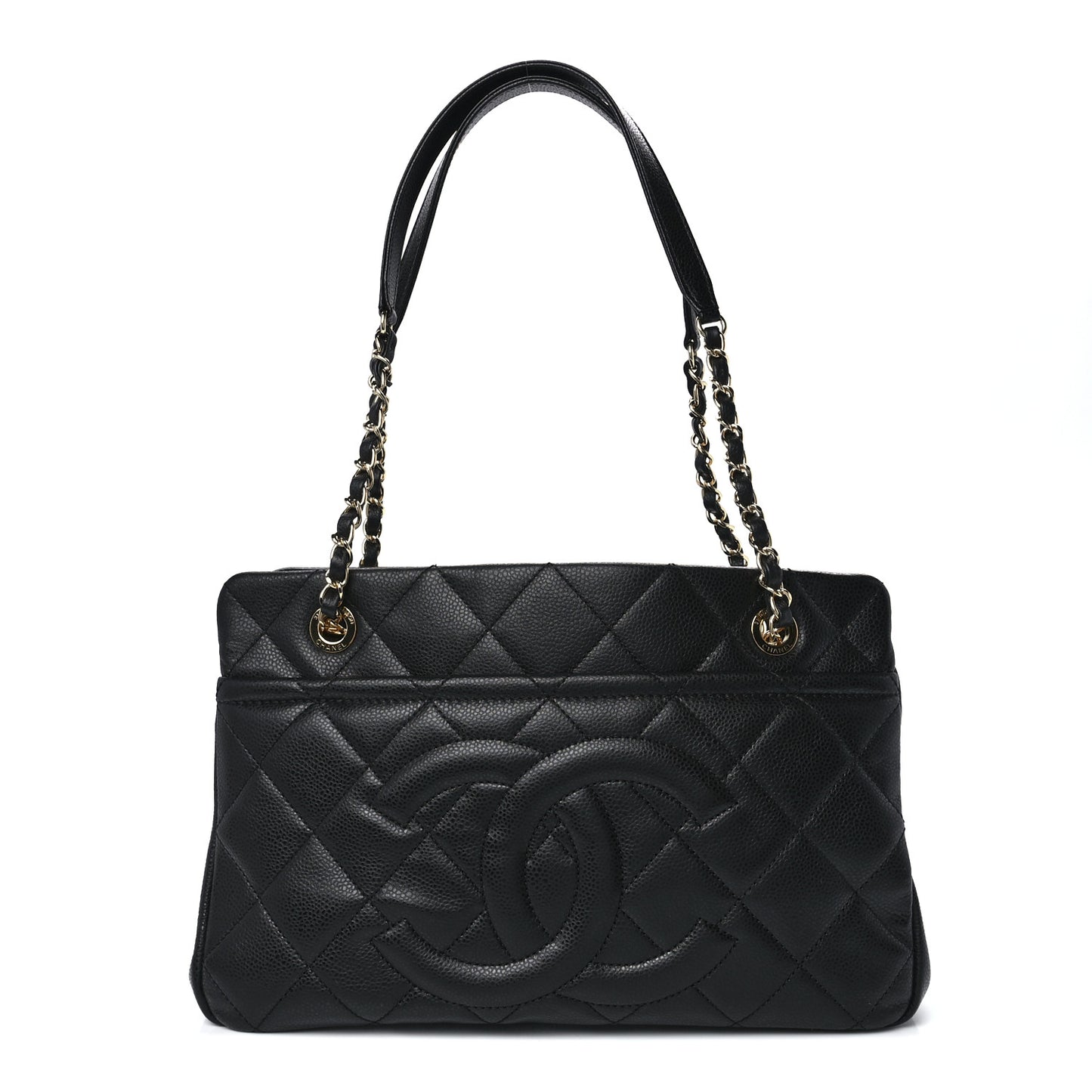 Caviar Quilted Timeless CC Soft Tote Black