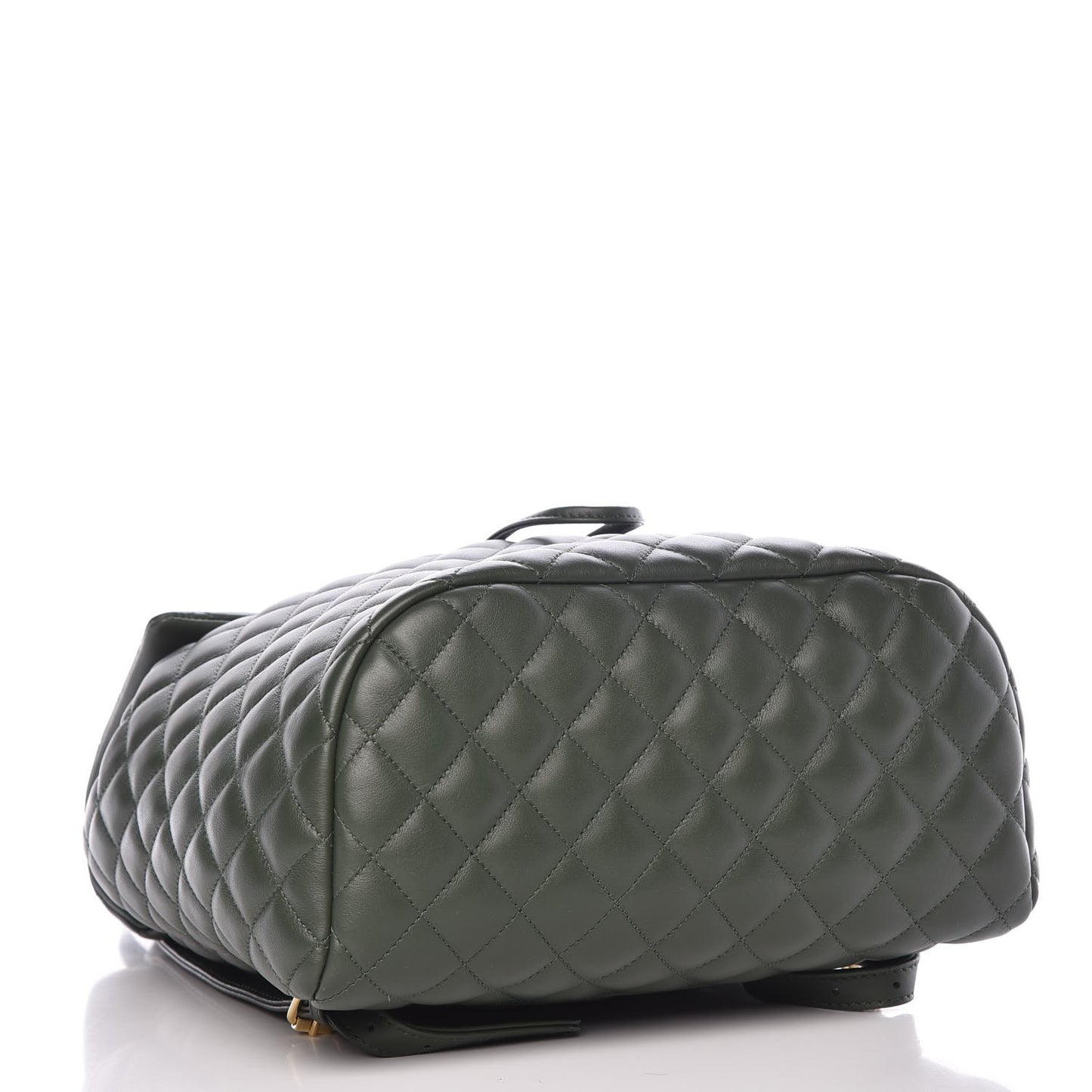 Lambskin Quilted Large Urban Spirit Backpack Dark Green