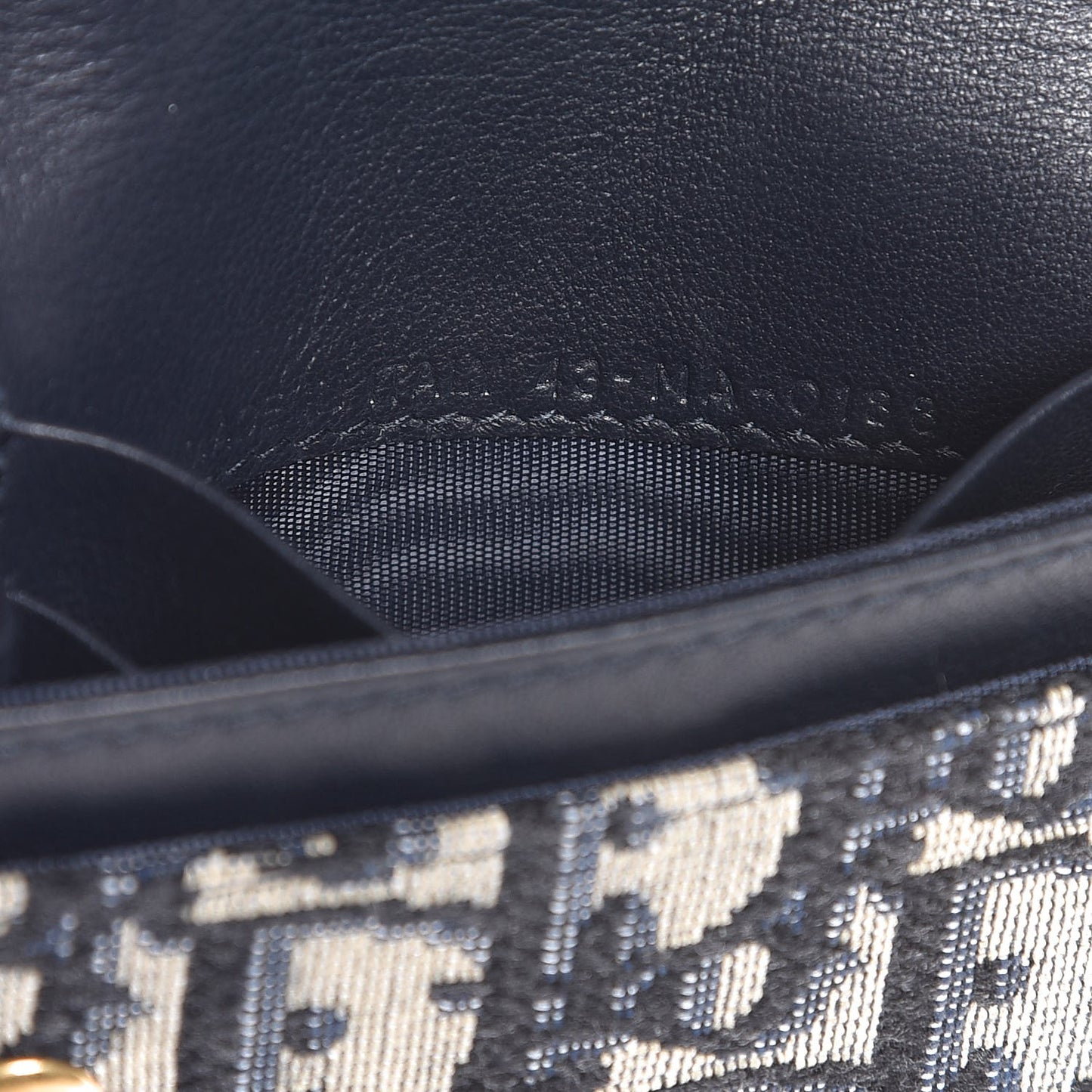 Oblique Saddle Card Holder Blue