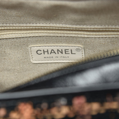 Chanel Tweed Calfskin Medium Gabrielle Hobo Black Brown 8 of 11
