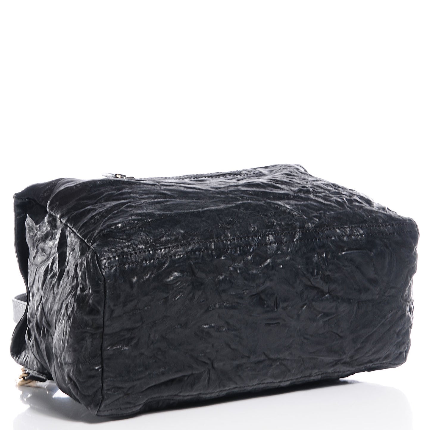 Tumbled Sheepskin Medium Pandora Bag Black