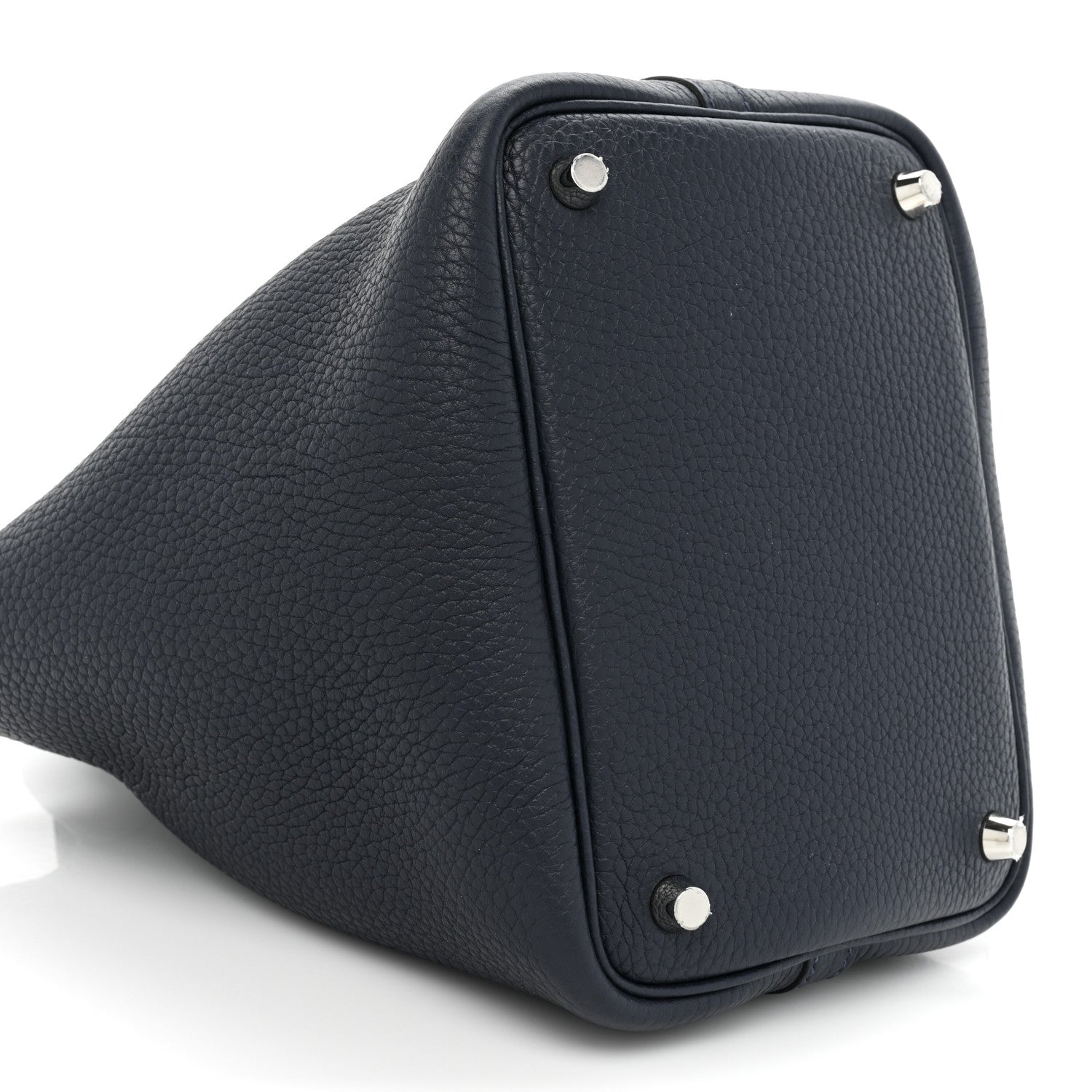 Hermes Taurillon Clemence Eclat Picotin Lock 18 PM Bleu Nuit Bleu Zellige 8 of 9