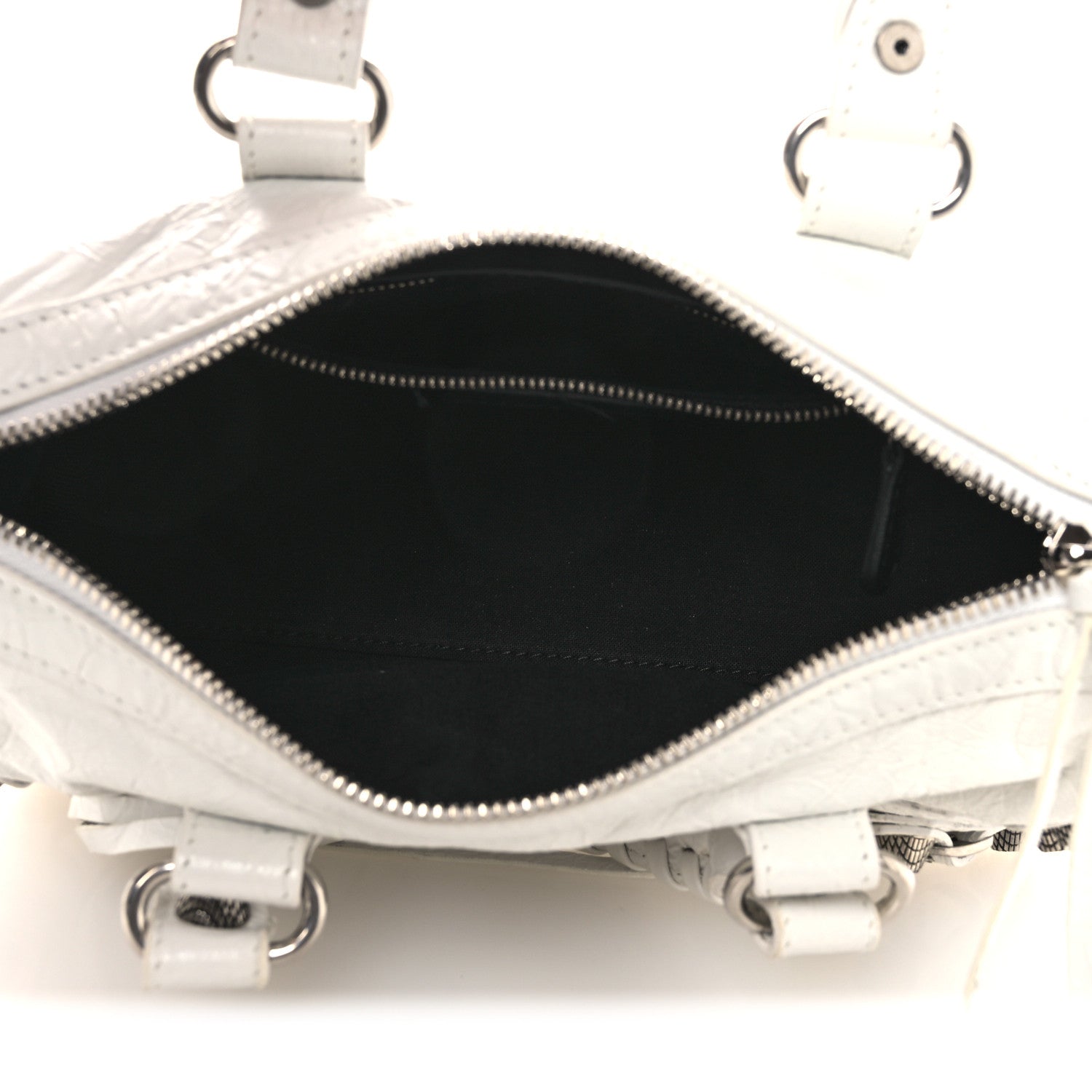 Balenciaga Agneau Arena Mini Le Cagole Duffle Crossbody Bag Optic White 6 of 14