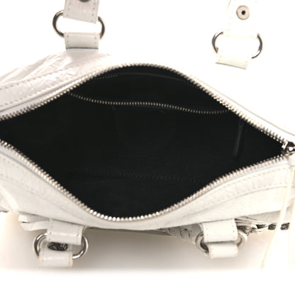 Balenciaga Agneau Arena Mini Le Cagole Duffle Crossbody Bag Optic White 6 of 14