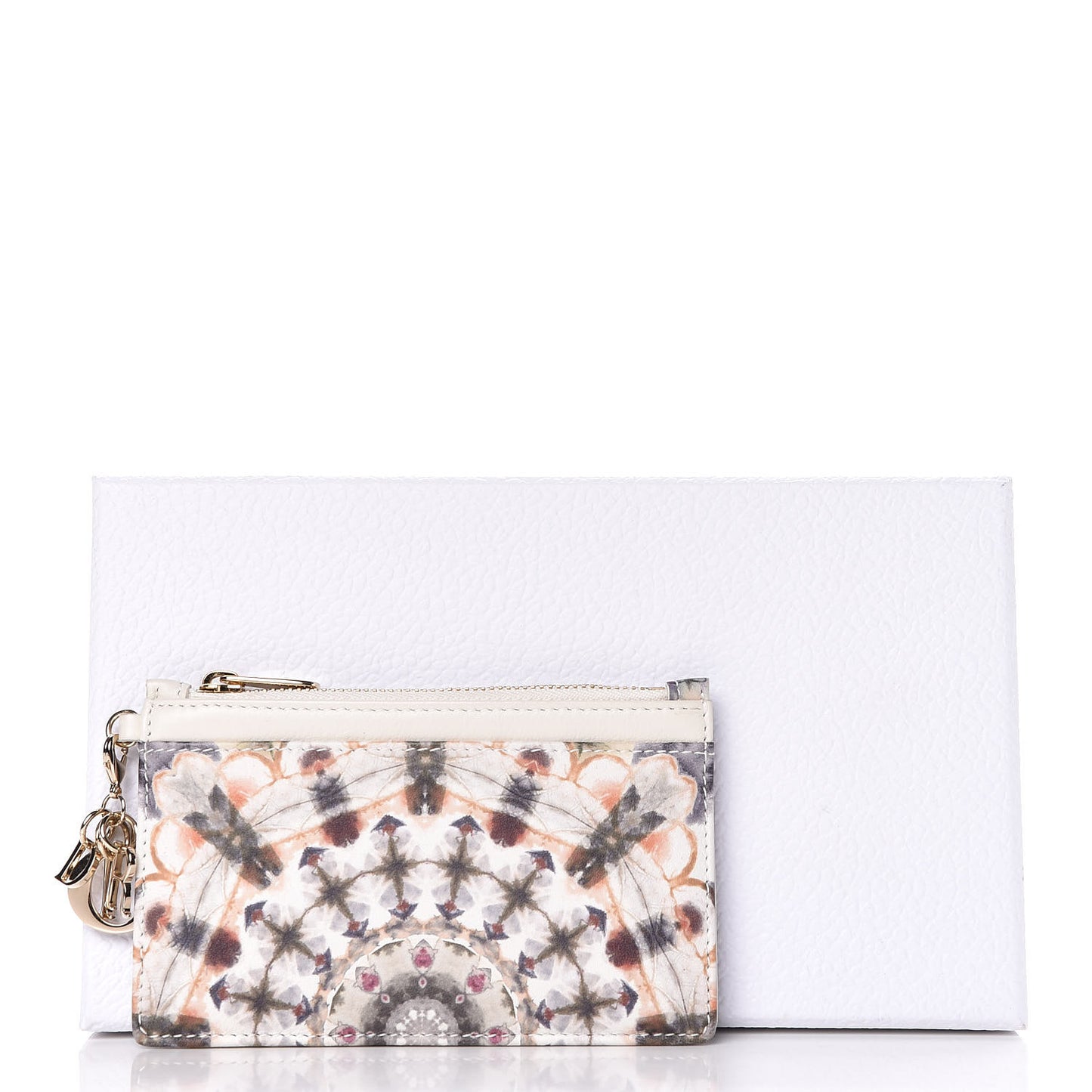Calfskin Printed KaleiDiorscopic Card Holder Multicolor