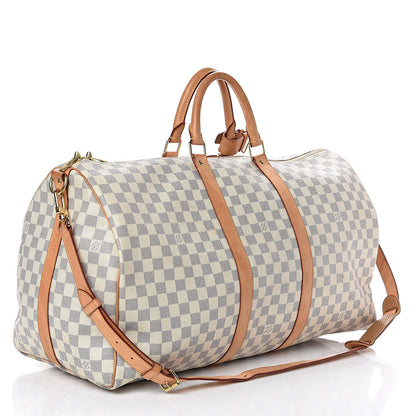 Louis Vuitton Damier Azur Keepall Bandouliere 55 3 of 9