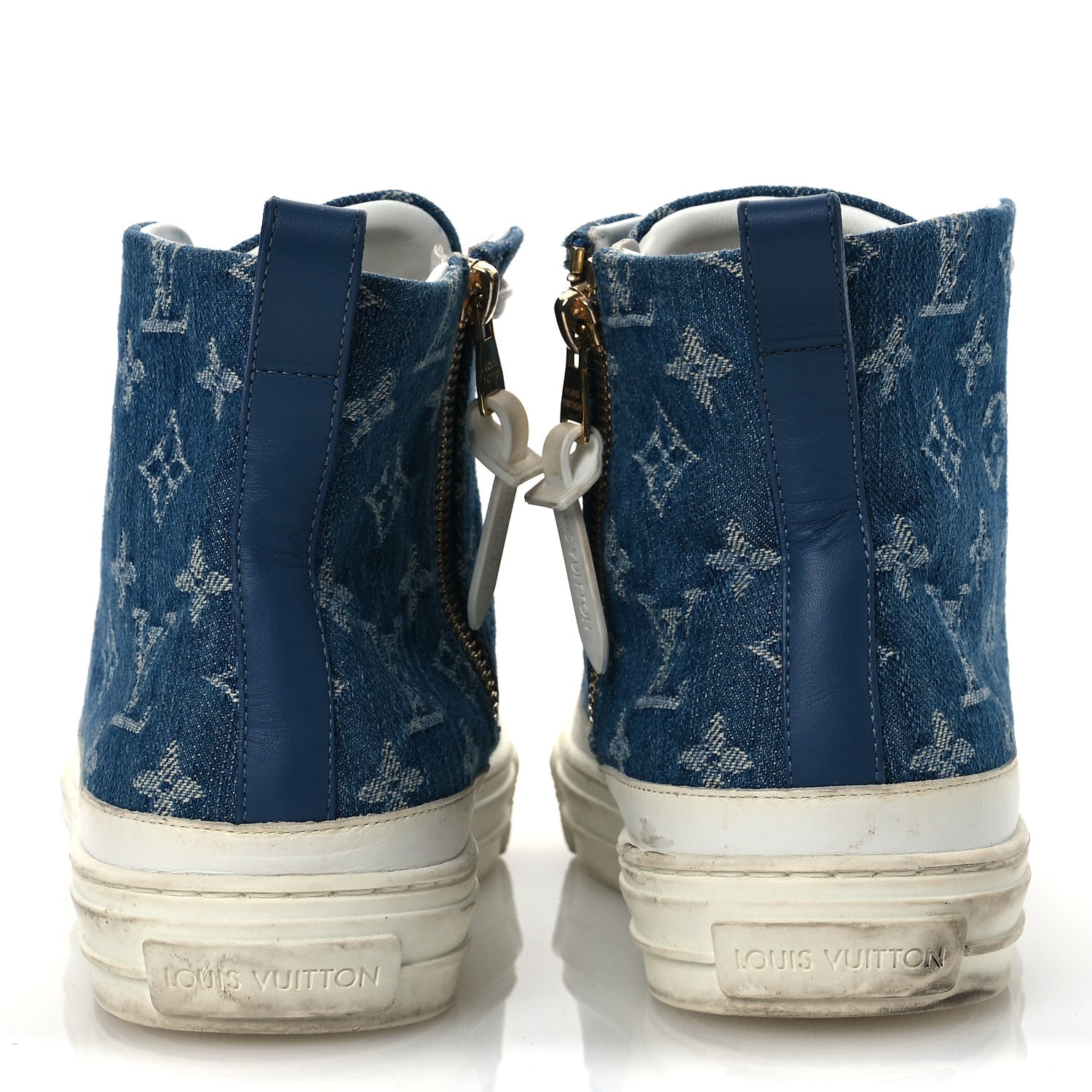 Louis Vuitton Denim Monogram Stellar Sneaker Boots 40 Bleu 6 of 15