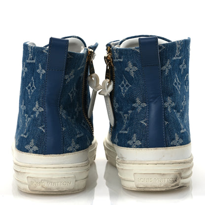 Louis Vuitton Denim Monogram Stellar Sneaker Boots 40 Bleu 6 of 15