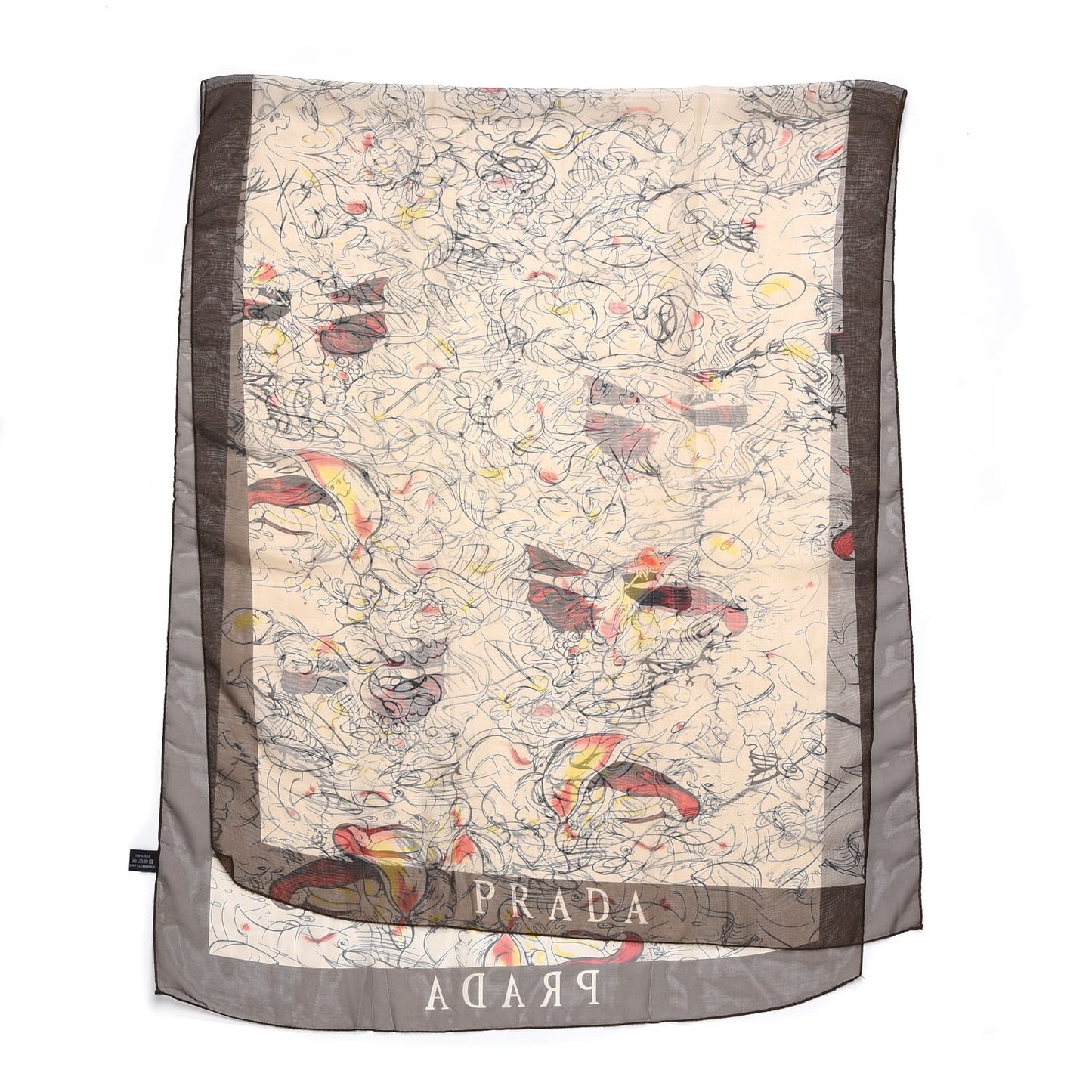 X JAMES JEAN Silk Fairy Fairies Scarf