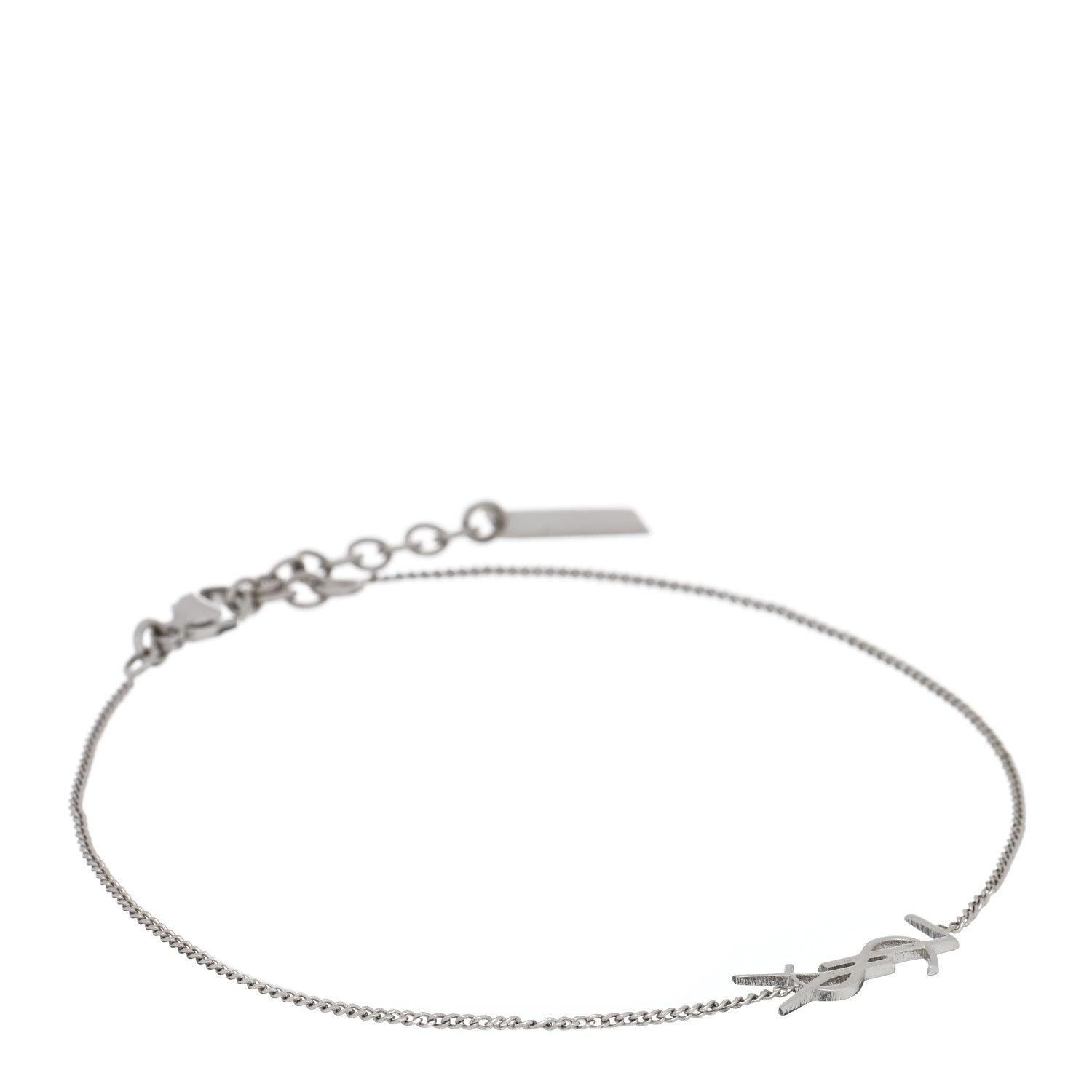 Saint Laurent Brass Monogram Charm Bracelet Mirror 1 of 3