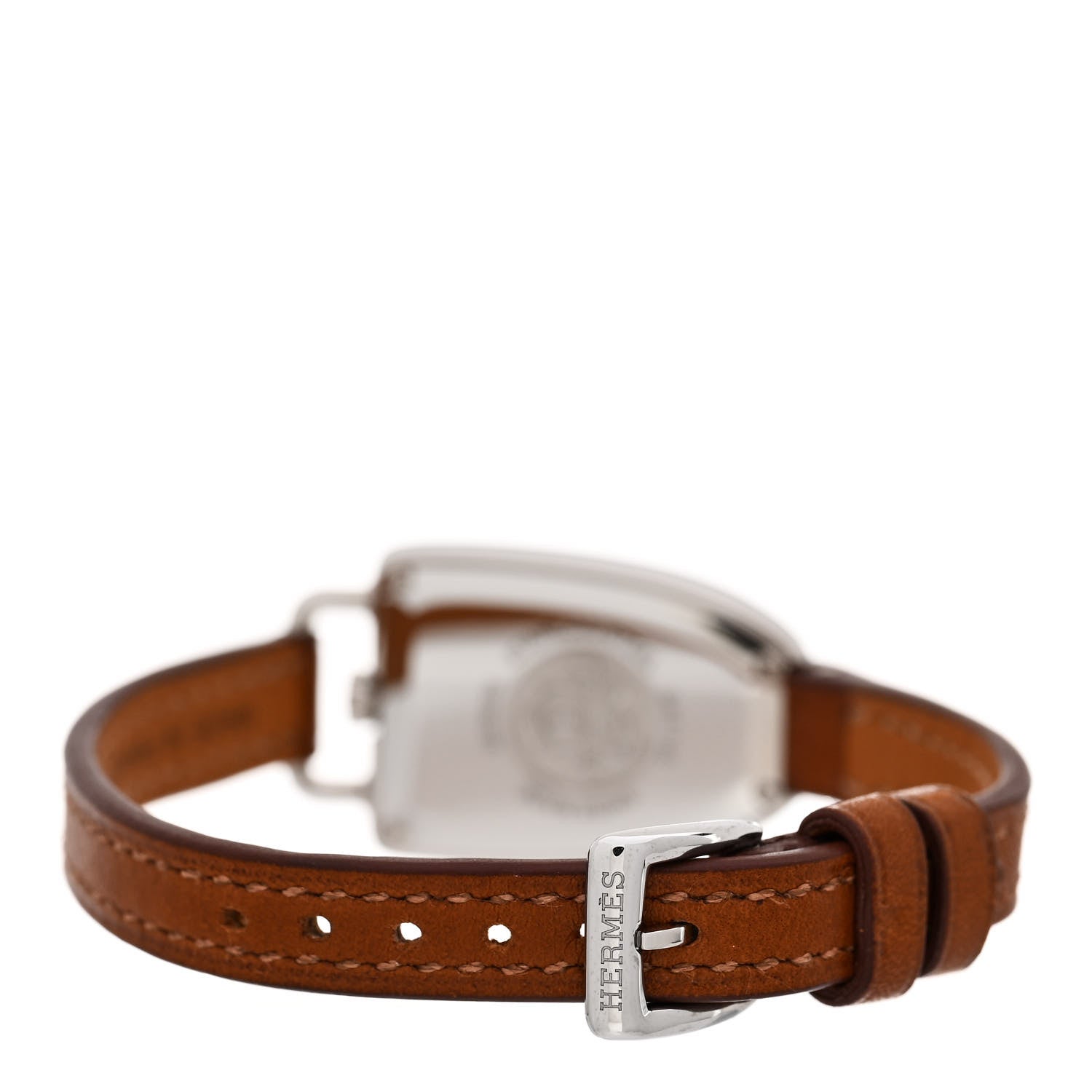 Hermes Stainless Steel Barenia 20mm Galop Quartz Watch Fauve 3 of 5