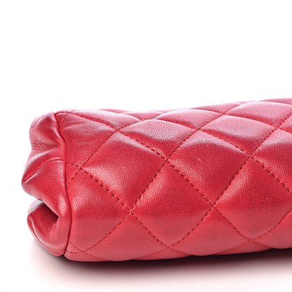 Chanel Lambskin Quilted Timeless Clutch Red 8 of 12