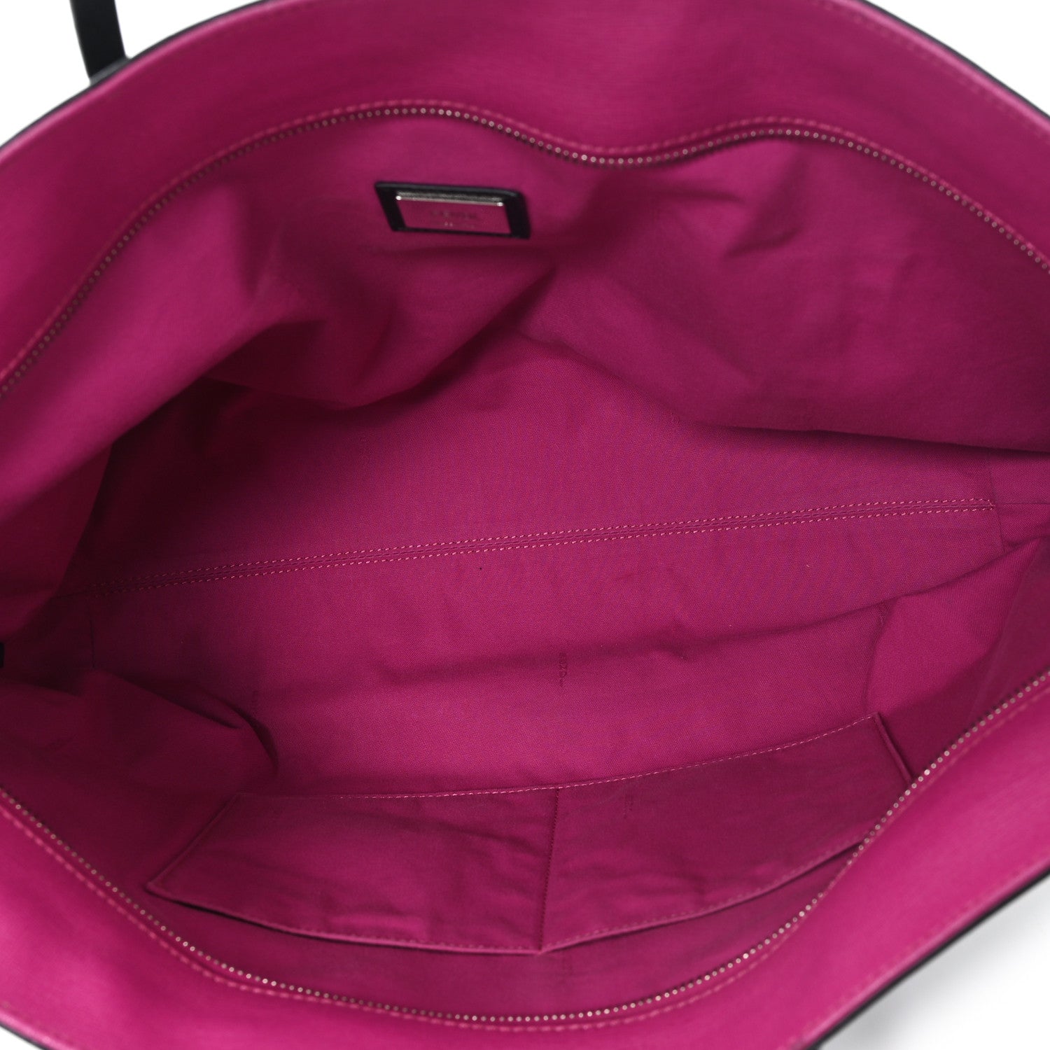 Fendi Vitello Elite Cuoio Monster Buggies Medium Roll Tote Carbone Black Multicolor Magenta 5 of 11