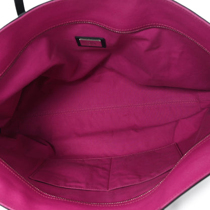 Fendi Vitello Elite Cuoio Monster Buggies Medium Roll Tote Carbone Black Multicolor Magenta 5 of 11