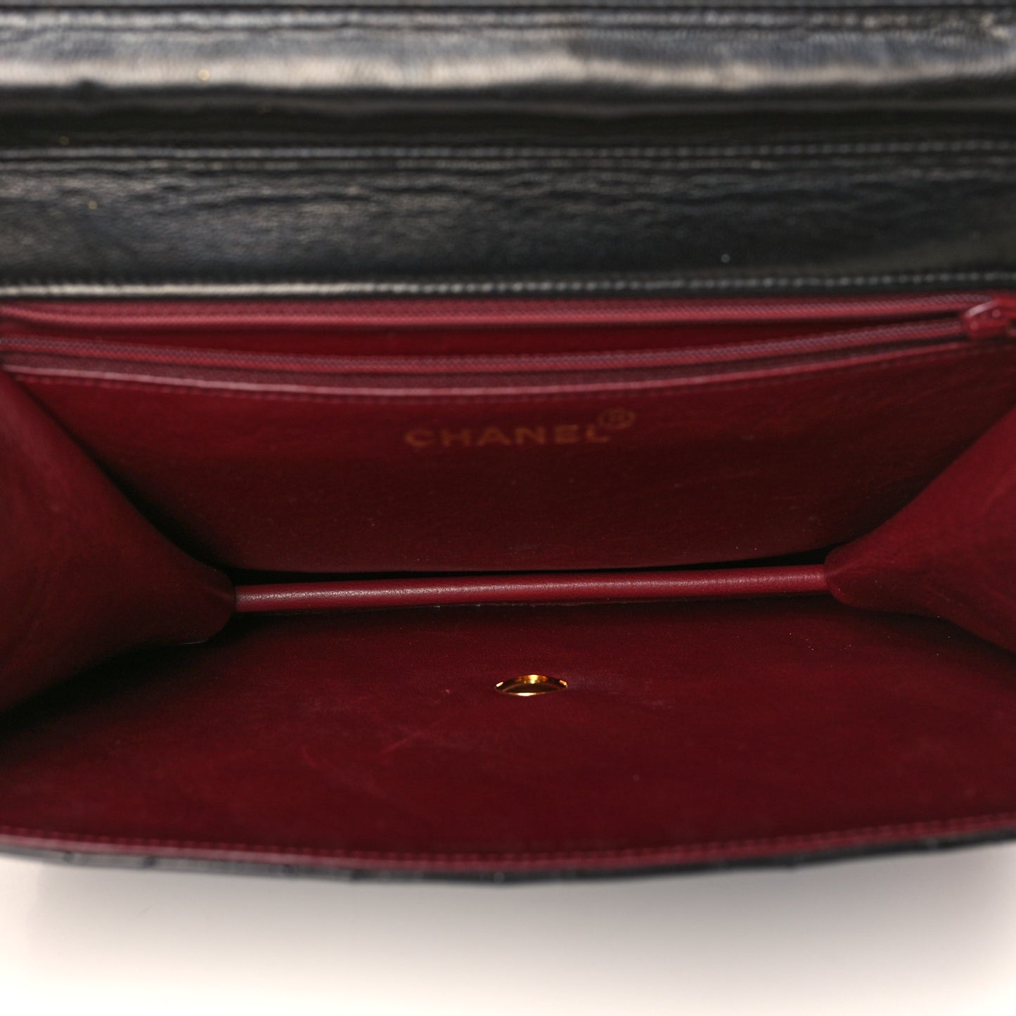 Lambskin Quilted Small Single Flap Black