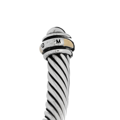 David Yurman Sterling Silver 18K Yellow Gold 4mm Cable Classics Bracelet 4 of 4