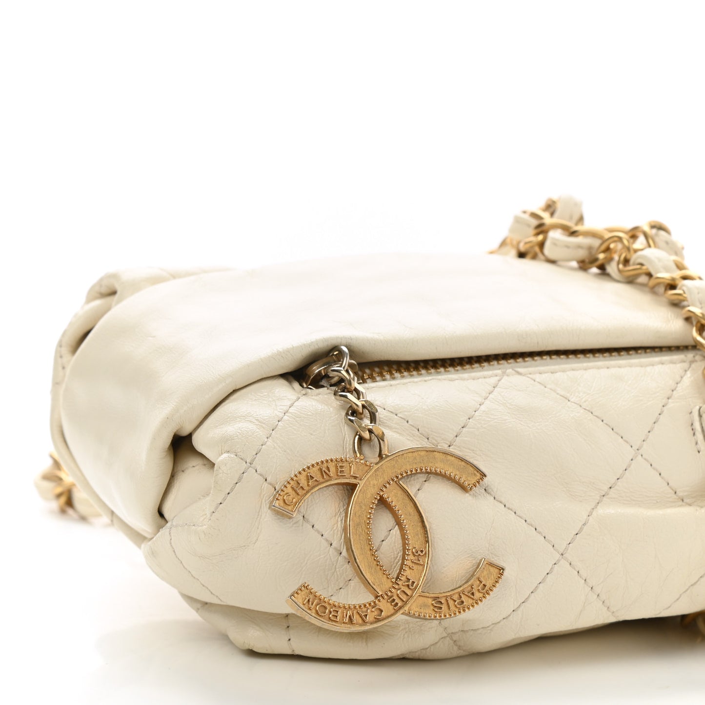 Calfskin Quilted Baluchon White