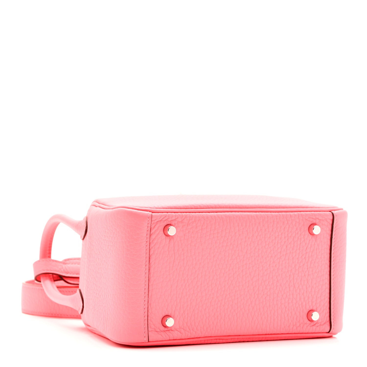 Hermes Taurillon Clemence Mini Lindy 20 Rose Azalee 4 of 10