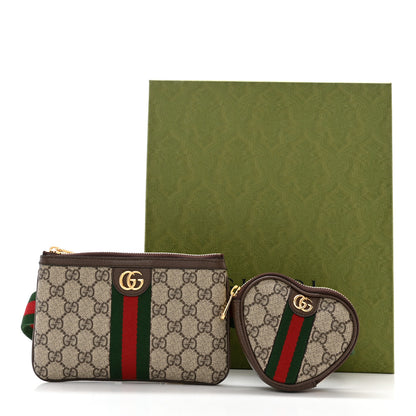 Gucci GG Supreme Monogram Web Ophidia Utility Belt Bag 85 34 Beige Ebony New Acero 15 of 15