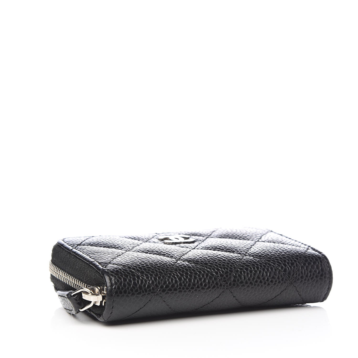 Chanel Caviar Quilted Zip Coin Purse Black 4 of 8