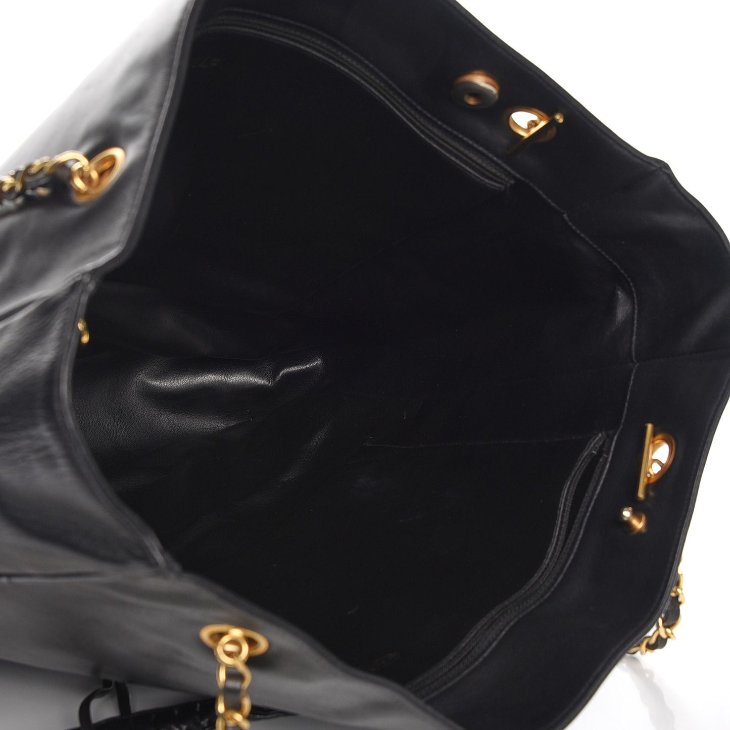 Lambskin Quilted Tote Black