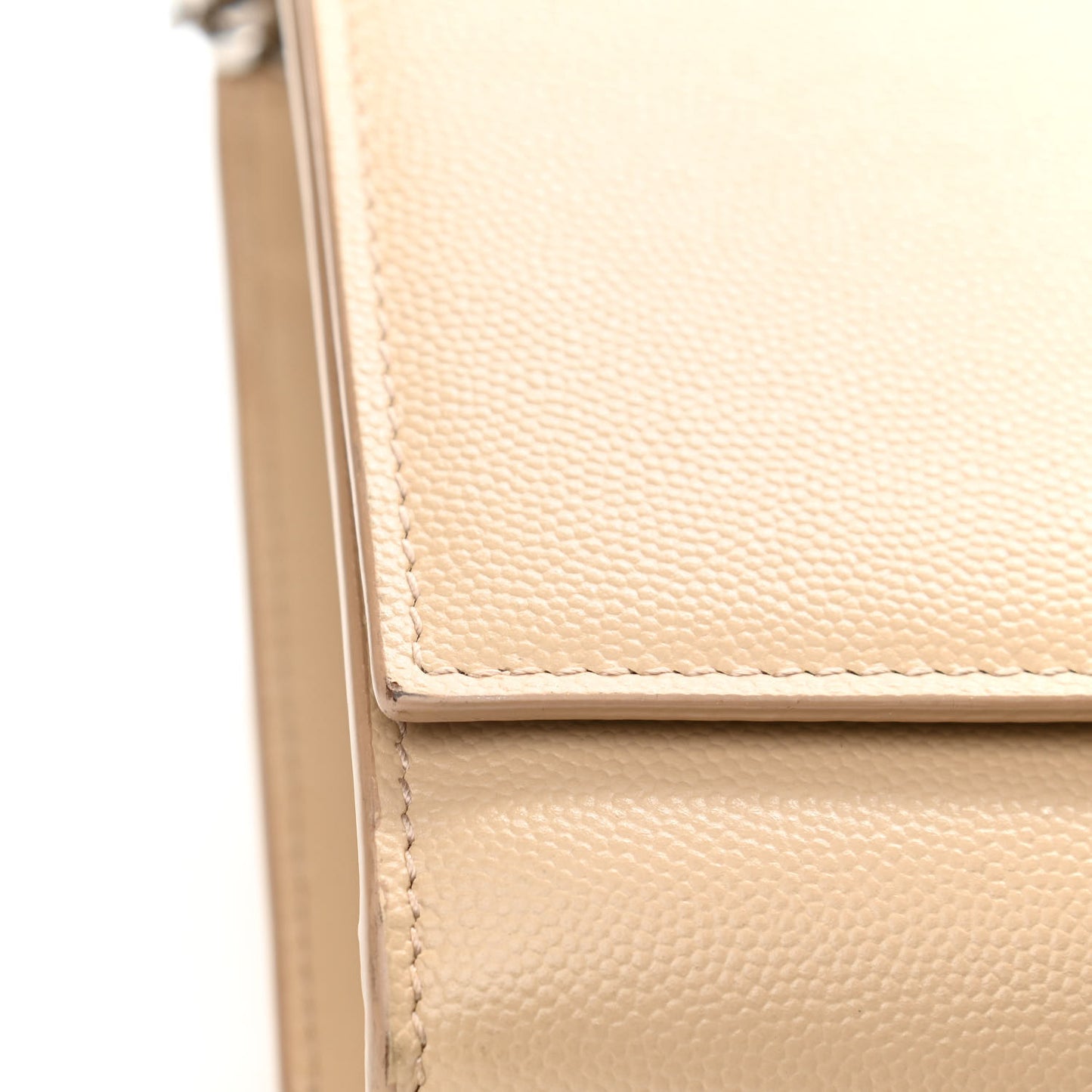 Grain De Poudre Medium Classic Monogram Kate Satchel Sable Beige