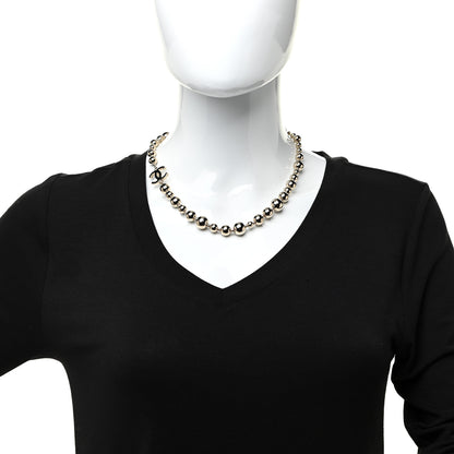 Chanel Metal Bead CC Necklace Gold 2 of 5