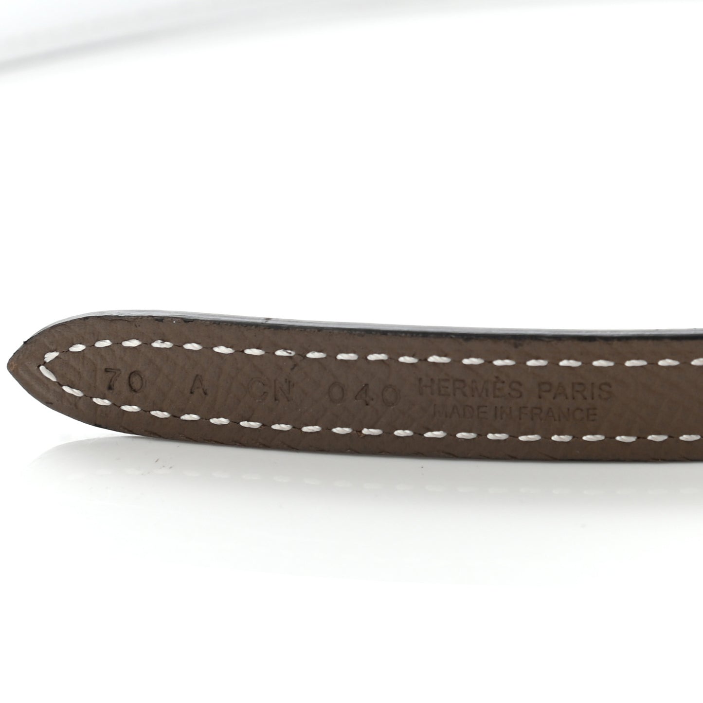 Epsom 13mm Roulis Belt 70 Etoupe White
