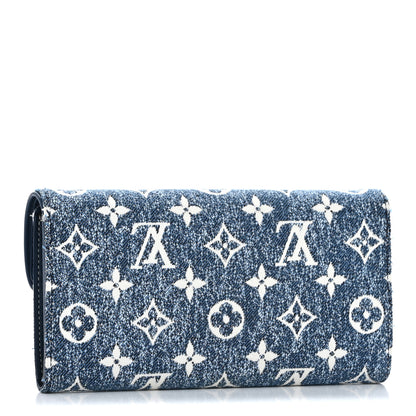 Louis Vuitton Monogram Jacquard Denim Sarah Wallet Bleu 3 of 11