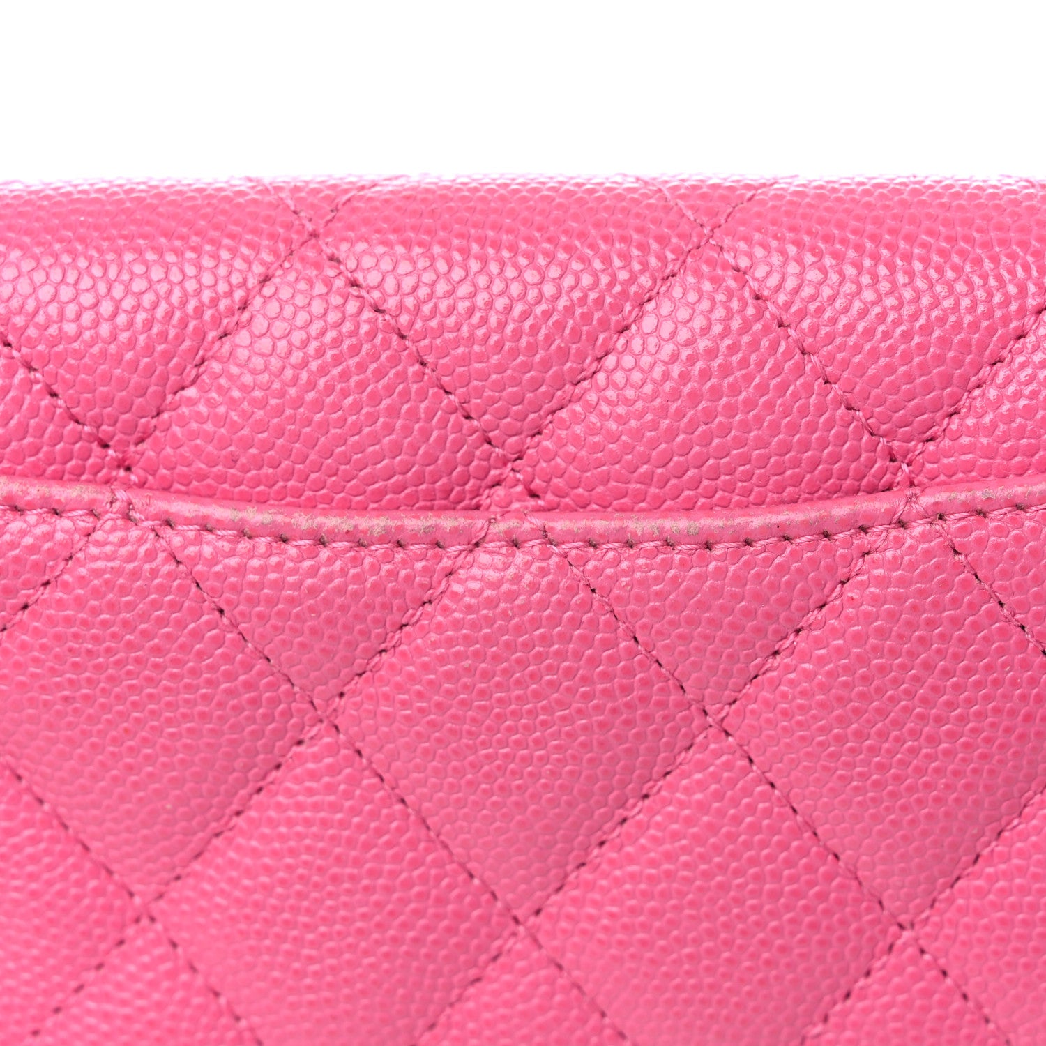 Chanel Caviar Quilted Flap Card Holder Wallet Pink 14 of 17