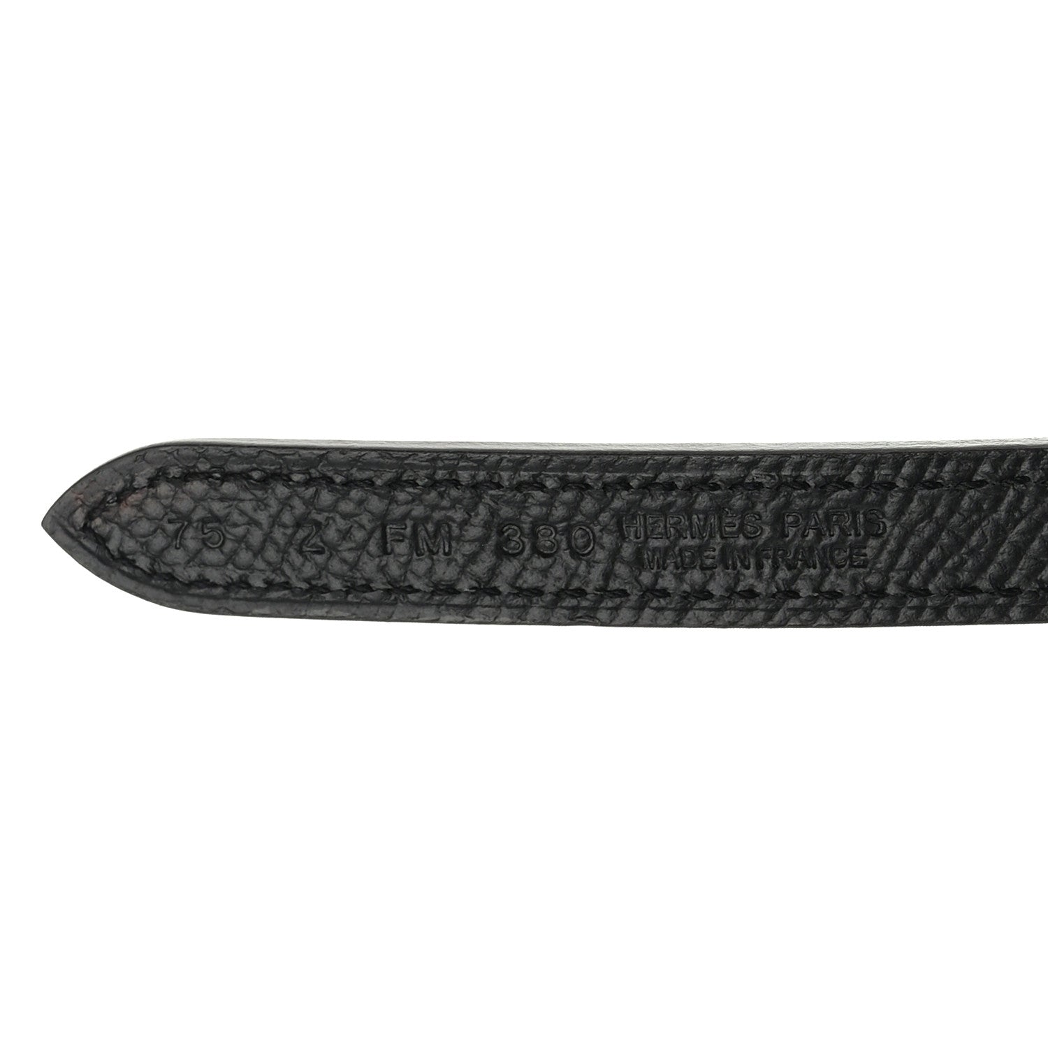 Hermes Swift Epsom 13mm H Belt Strap 75 30 Nata Black 3 of 5