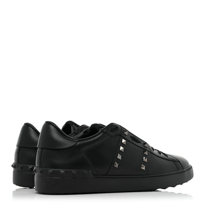 Valentino Garavani Calfskin Mens Rockstud Untitled Open Sneakers 42 Black 5 of 13
