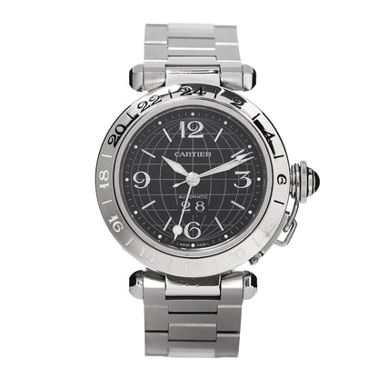 Cartier Stainless Steel 35mm Pasha C Big Date Automatic Watch Black 1 of 5