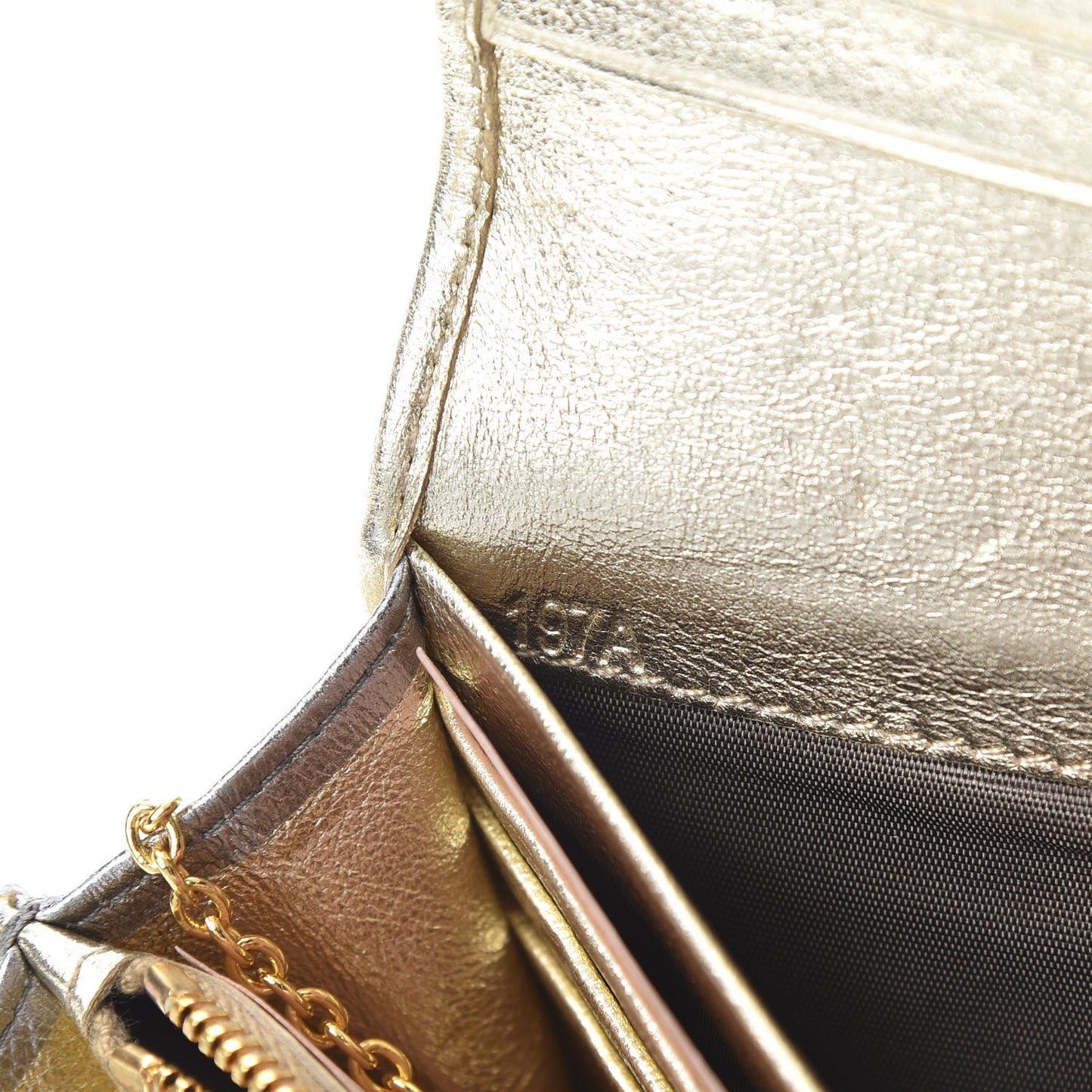 Metallic Matelasse Wallet Cromo Pirite