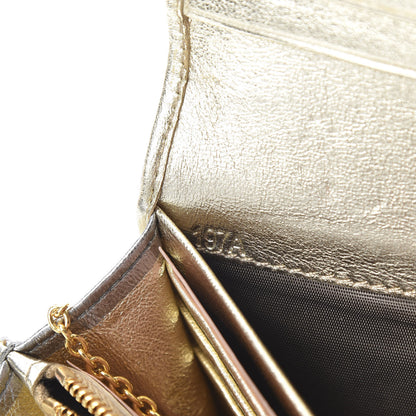 Miu Miu Metallic Matelasse Wallet Cromo Pirite 7 of 8