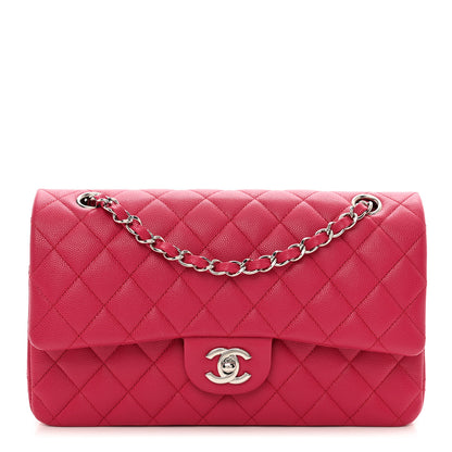 Chanel Caviar Quilted Medium Double Flap Dark Pink 1 of 10