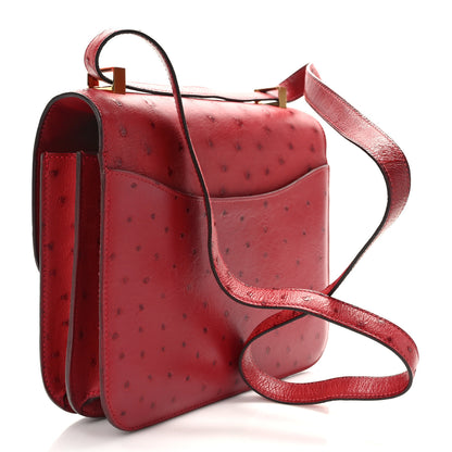 Hermes Ostrich Constance 24 Rouge Vif 3 of 16