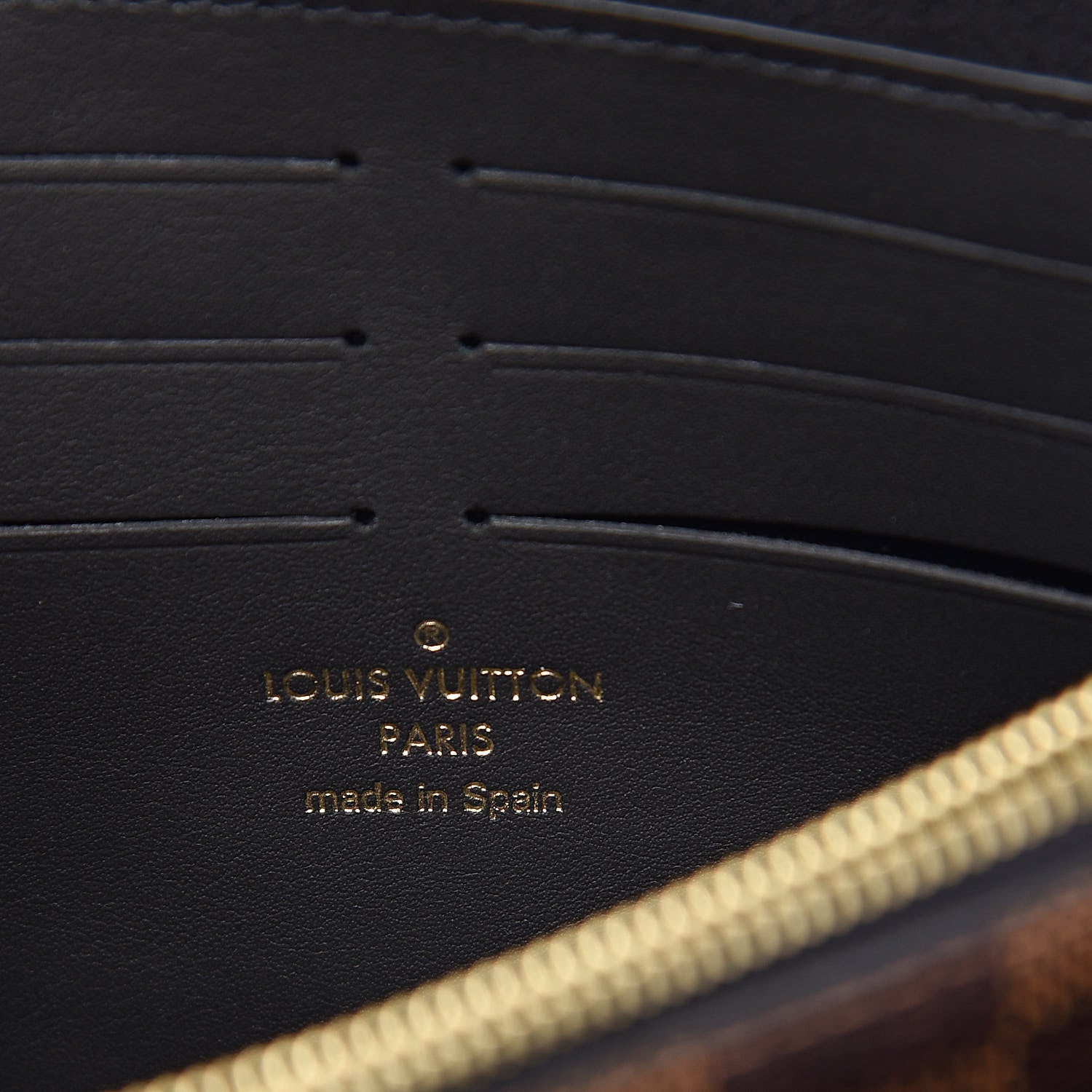 Louis Vuitton Damier Ebene Vavin Chain Wallet Black 6 of 8