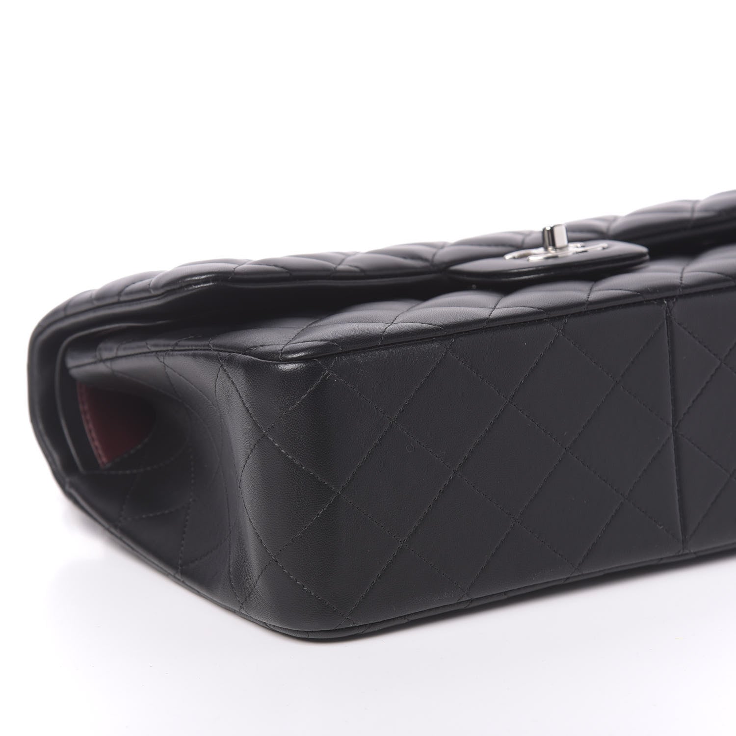 Chanel Lambskin Quilted Jumbo Double Flap Black 10 of 12