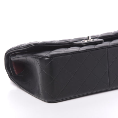 Chanel Lambskin Quilted Jumbo Double Flap Black 10 of 12