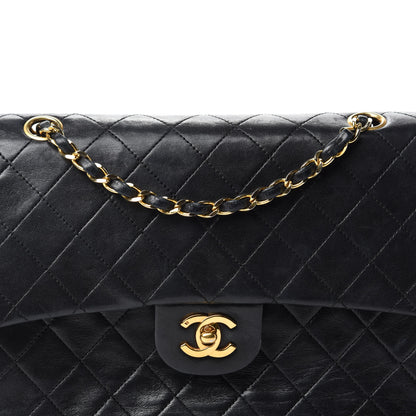 Chanel Lambskin Quilted Medium Double Flap Black 14 of 14