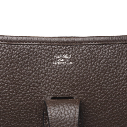 Hermes Taurillon Clemence Evelyne III GM Cacao 6 of 11