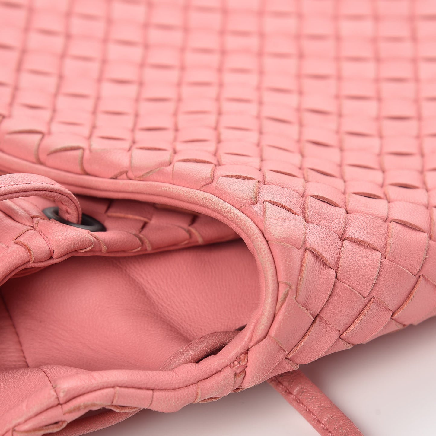 Nappa Intrecciato Messenger Bag Petal Pink