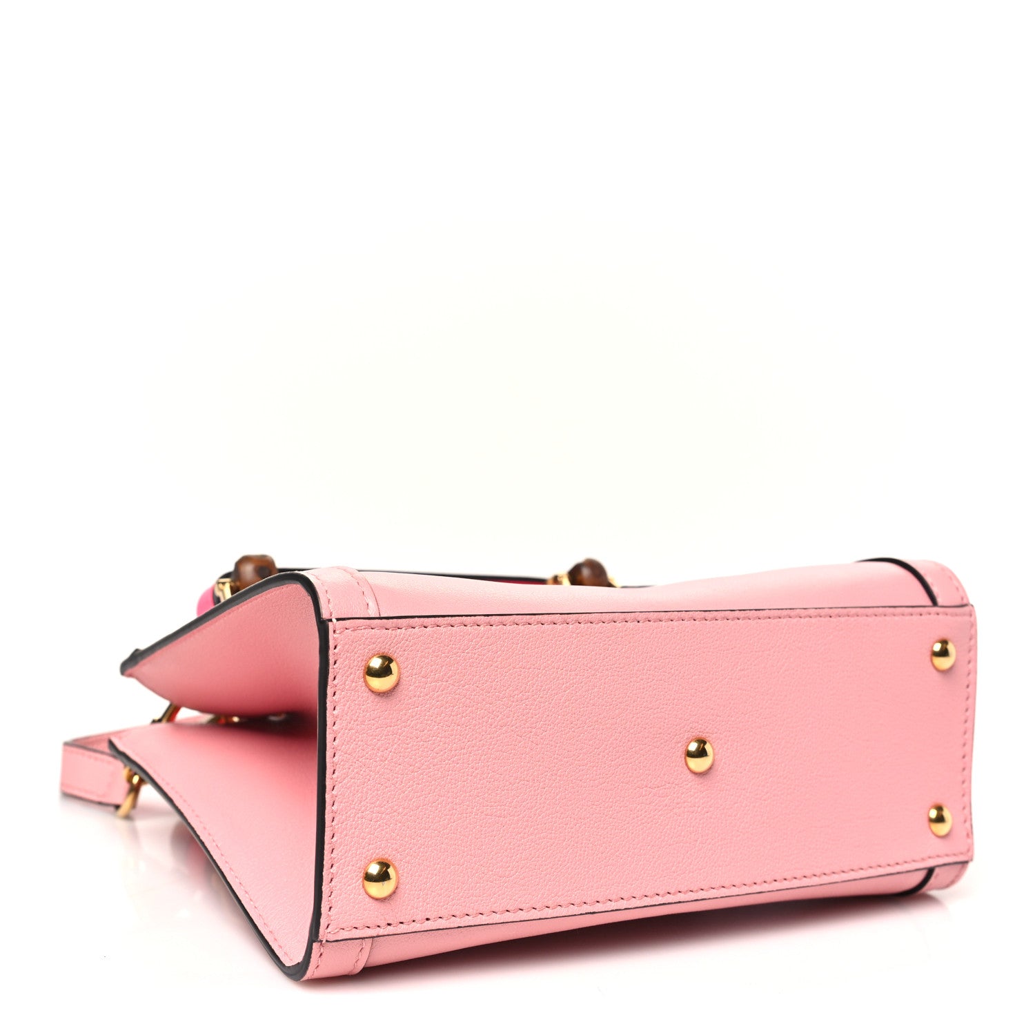 Gucci Wonka Grain Calfskin Mini Diana Tote Bag Wild Rose Fuxia Fluo 4 of 11