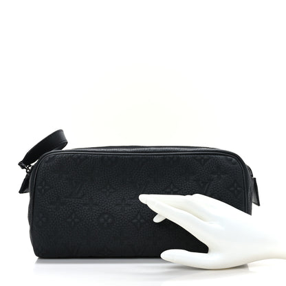 Louis Vuitton Taurillon Monogram Dopp Kit Toilet Pouch Black 2 of 10